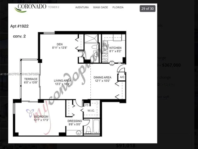 20301 W COUNTRY CLUB DR # 1922, Aventura FL 33180