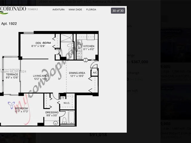 20301 W COUNTRY CLUB DR # 1922, Aventura FL 33180